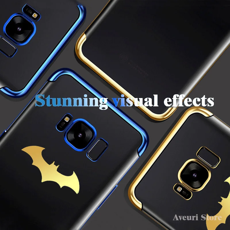 Роскошный мягкий чехол с покрытием для телефона Samsung Galaxy S7 Edge S8 Plus прозрачный