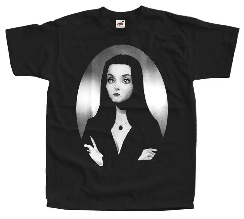 Аддамс Семья: Morticia V3 постер фильма футболки (черный) все размеры S-3XL брендовая