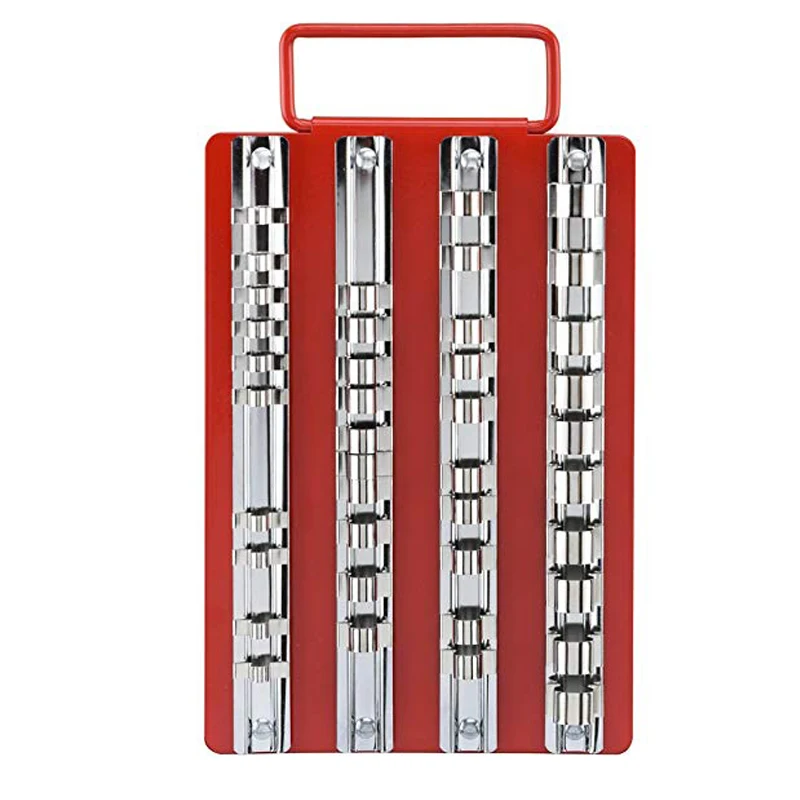 Universal Socket Holders in Organizer Tray Multi-Drive 40PCS 1/4inch /3/8 inch /1/2inch Heavy Duty Socket Organizer