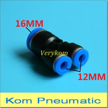 

Wholesale Verykom Pneumatic 16mm To 12mm Reducing Air Fitting PW 16-12 Unequal Tube Hose Pipe Connector Y Union Tee T Reducer