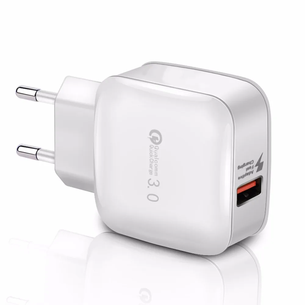 

QC 3.0 Fast Quick Charge USB Mobile Phone Charger Adapter Travel Wall Charging Head Plug for iPhone 6 7 8 Samsung Smartphone