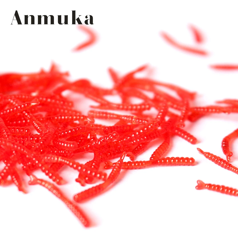 

200pcs/set Smell red worm lures 2cm soft bait carp fishing lure set artificial fishing tackle Bloodworm Lure with Attractive