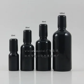 

50ml shiny black Glass roll on perfume bottle,perfume container,for eye cream,glass bottle,essentical oil
