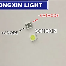 1000 шт. UNI светодиодный Подсветка высокое Мощность светодиодный 1 Вт 6В 1210 3528 2835 холодный белый ЖК-дисплей Подсветка для ТВ Применение