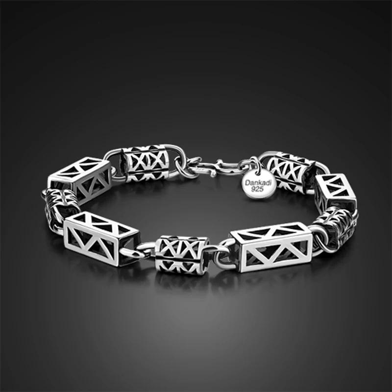 

Imprint is engraved on my heart solid Bracelet women men popular best chain Fine jewelry 925 Sterling Silver Necklace