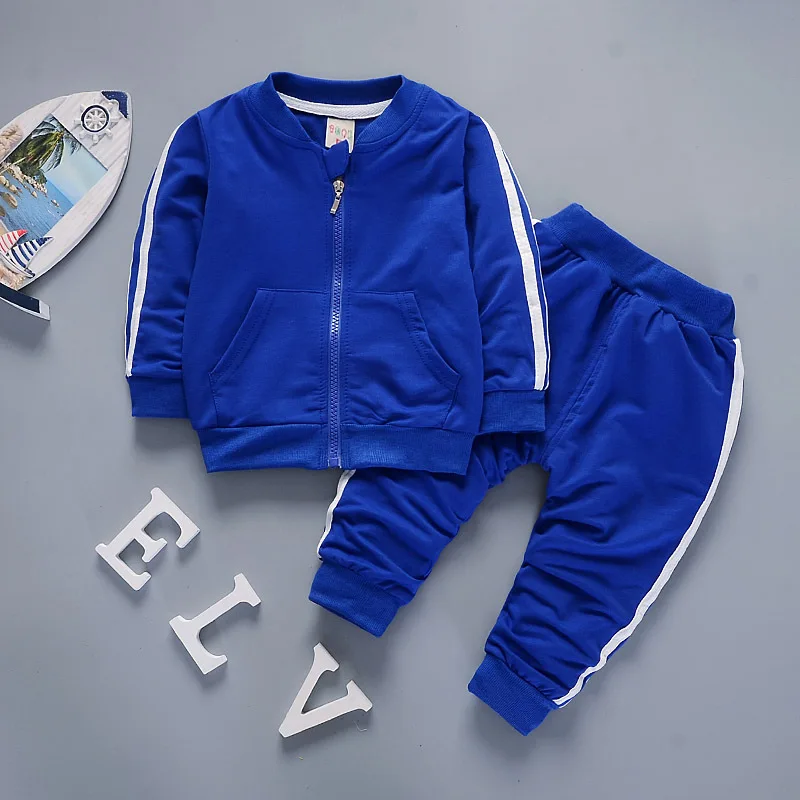 

Boys Clothes 2018 Casual Children Clothing Set Spring Autumn Zipper Leisure Sports Suit Jacket + Pants Kids Bebes Jogging Suits
