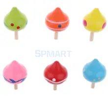 Набор из 6 ручной работы окрашенная деревянная в форме сердца спиннинговые Топы обучающая игрушка