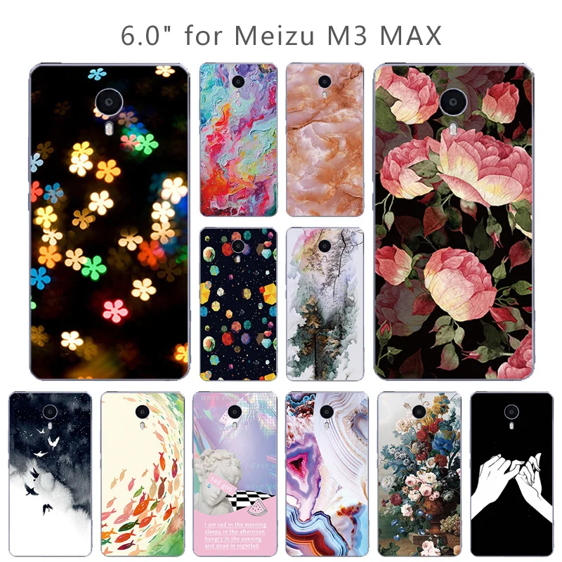 Soft TPU For Meizu 3 Max Phone Case Silicone Star Back Cover for Meiblue Coque 6.0 inch M3 |