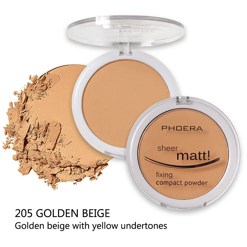 PHOERA Sheer матовая компактная пудра - Цвет: 205 Golden Beige