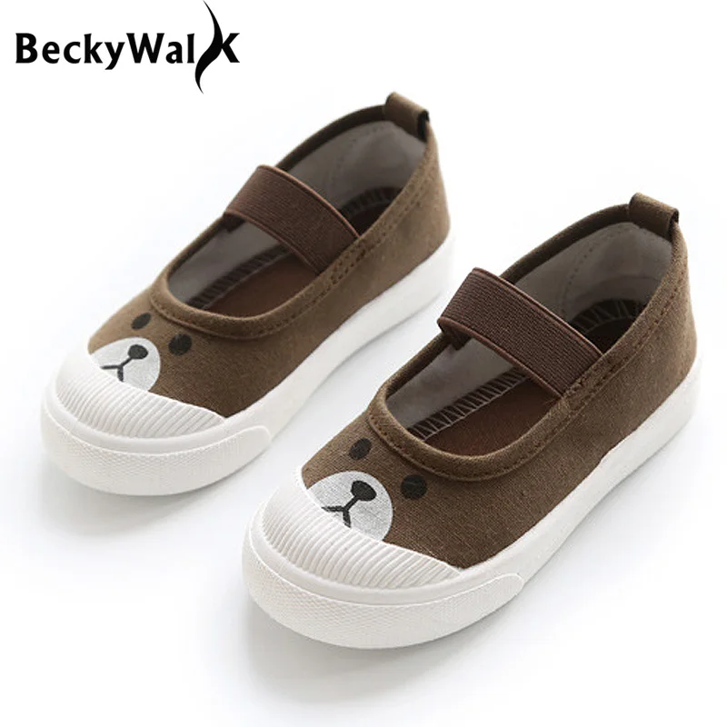 

Kids Shoes Boys Girls Cartoon Design Canvas Children Sneakers Casual Shoes Students Breathable Soft Animal Design Loafers CSH471