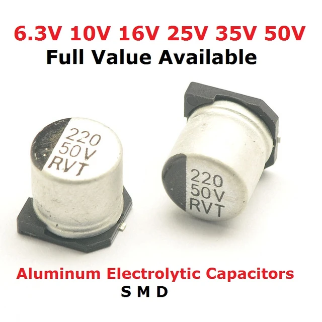 Capacitores Electrolíticos de Aluminio SMD - Electronica Guatemala SMD