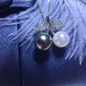 

Cherry Design 925 Sterling Silver Pendant Component Findings Set Women's Parts for Oyster Edison Pearl Coral Jade Beads Stones