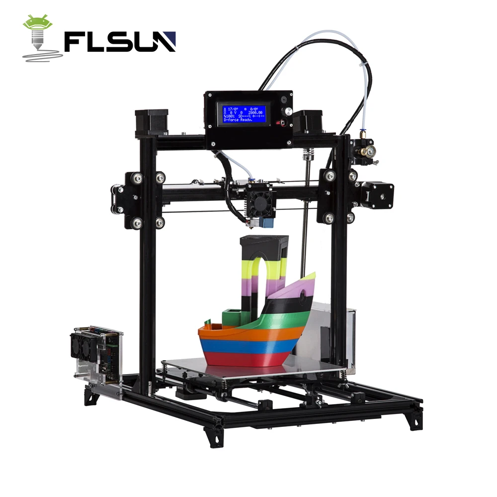 Flsun 3D Printer Prusa I3 Dual extruderKits Auto leveling Aluminum Frame Large 3D Printing Size Heated