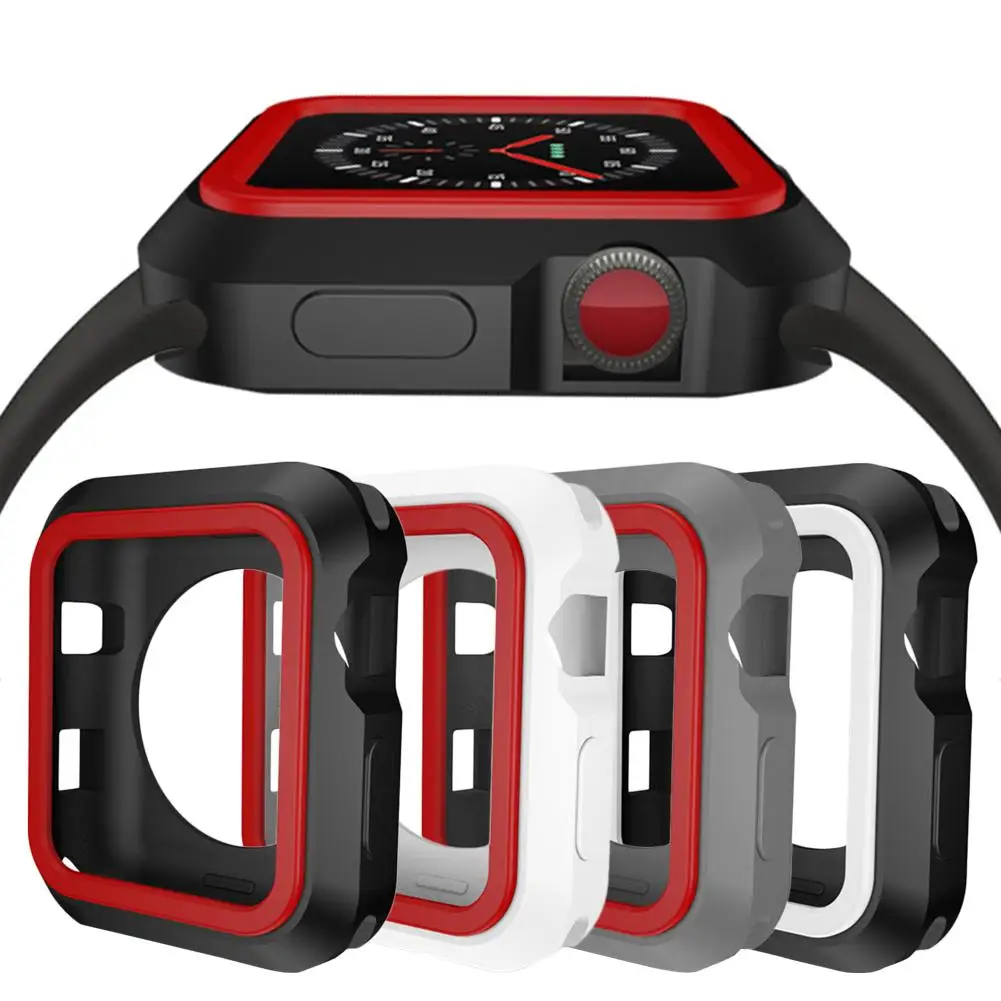 Double Color Protective Case Silicone Frame Protect Case For Apple