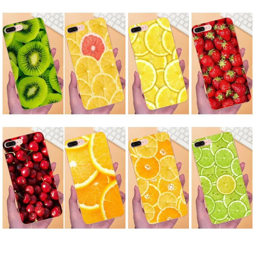 Чехлы из ТПУ с милыми клубничными личи вишнями киви фруктами для Apple iPhone 4 5 5C 4S SE 6 6S