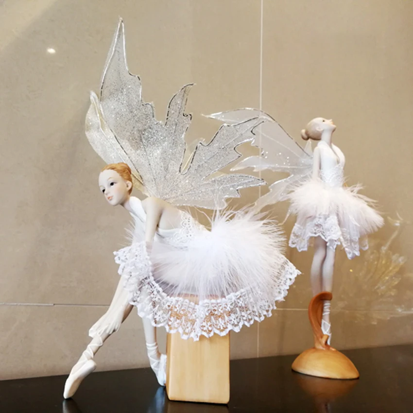 Modern creative resin Ballet angel Figurines & Miniatures lovely girl's