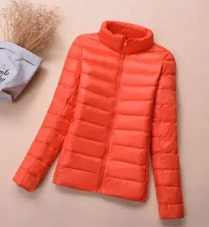 SEDUTMO зимние куртки размера плюс 4XL, женские пуховики, ультра-светильник, пальто на утином пуху, короткая куртка с капюшоном, весенние парки ED658 - Цвет: orange
