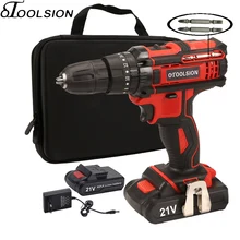 New 21V Impact Power Tool 45N.m 1.5Ah Cordless Drill Impact Drill Hammer Drill Impact Screwdriver Cordless Tool Set For DIY Home