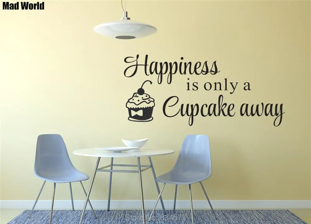 Happiness Cupcake Cook Food Kitchen Quote 56 124w 47 104w 37 82w 3