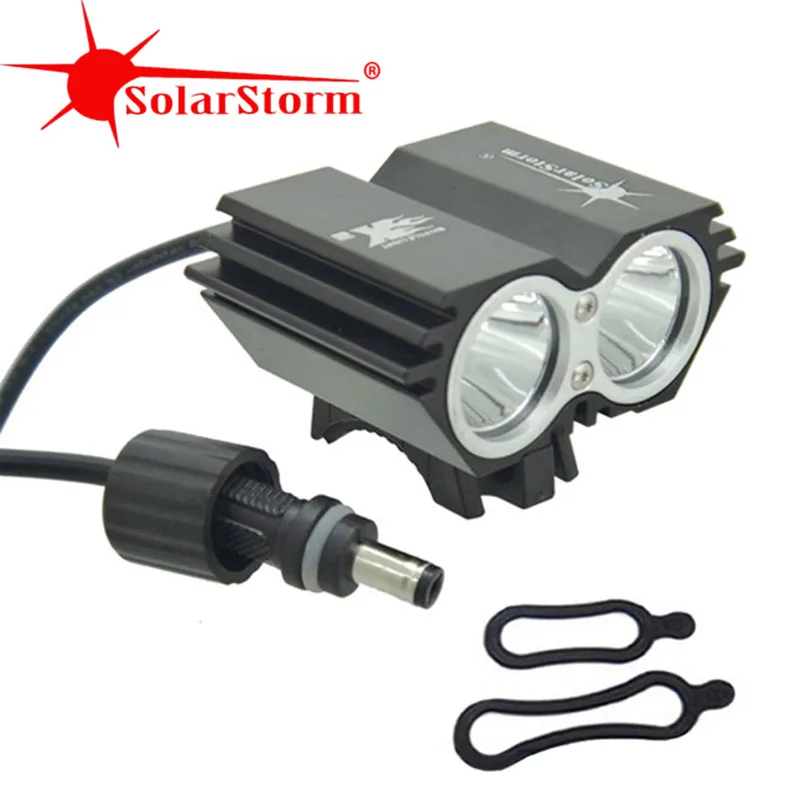 

SolarStorm X2 5000 Lumen Bike Light Bicycle lamp 2x XML t6 LED BicycleLight Bike headLamp+O ring (only headlight)