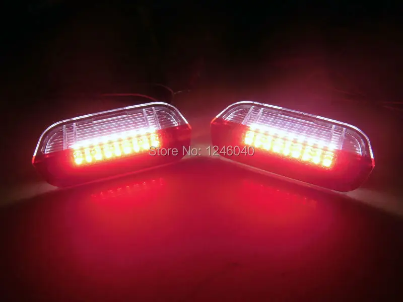 Двухцветный светодиодный дверной светильник для Porsche Cayenne 2011~ Cayenne 958 Skoda Superb 08~ Seat Alhambra 2011