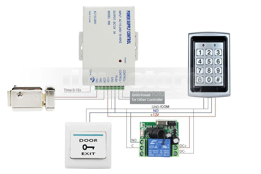 DIYSECUR 125 кГц RFID двери Система контроля доступа DIY Kit с электронным магнитным замком 12 В в 3A питание Металл Клавиатура доступа