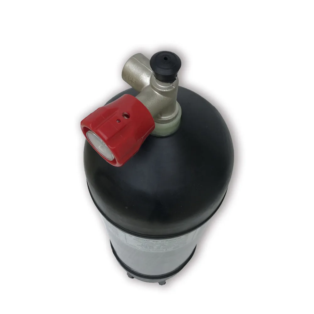 AC109111 Pcp Air Rifle Use 9L Ce Gas Cylinder Scuba Air Tank With Protector Sleeve & Valve For Airforce Condor 4500Psi Paintball