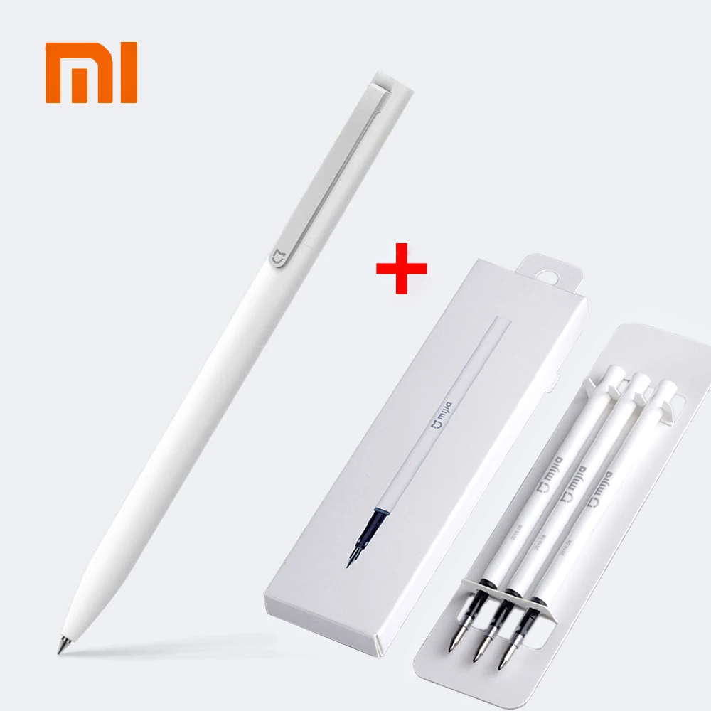 

Original Xiaomi Mijia Sign Pens Signing Pens PREMEC Smooth 9.5mm Switzerland Refill MiKuni Japan Ink add Mijia Pens Black Refill