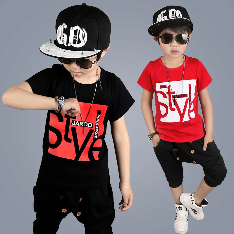 3 10 Years Old Boys Clothes Set Summer 2017 New Fashion Style O Neck
