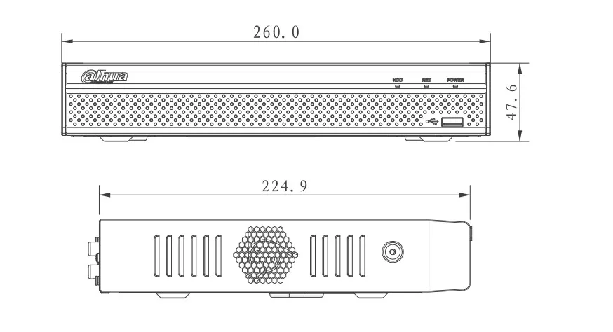 Dahua NVR 8CH 4K H.265 NVR2108HS-4KS2 8CH до 8MP разрешение предварительный просмотр макс 80 Мбит/с входящая пропускная способность