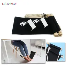 Luckyway холст для ног стол гамак, Мини офис под стол подставка для ног гамак для ног, Регулируемый Настольный гамак для ног