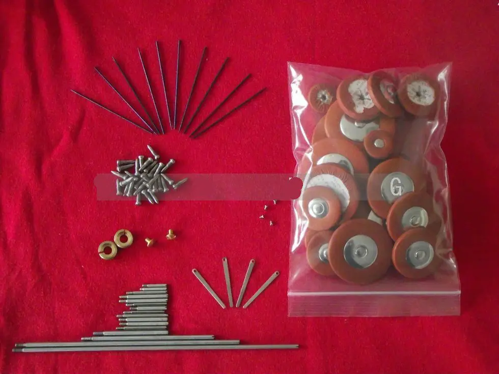 Alto saxophone repair parts Rollers screws Springs and 1 set Alto saxophone padsin Saxophone