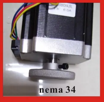 

High Quality Dual Shaft NEMA 34 Stepper Motor with Handwheel 4N.m (556oz-in) Body Length 80mm CE Rohs CNC Stepping Motor