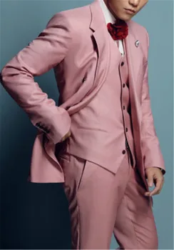 

Custom high quality men's 3 piece groom's dress wedding best man - best -MAN-2- buckle suit jacket pants vest