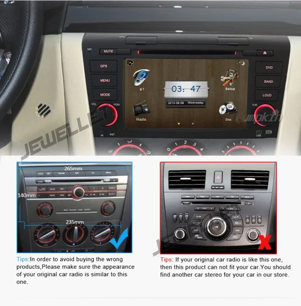 Sale 9" Octa Core Android 9.0 Car GPS radio Navigation for Mazda 3 2004-2009 with 4G/Wifi DVR OBD 1080P 0