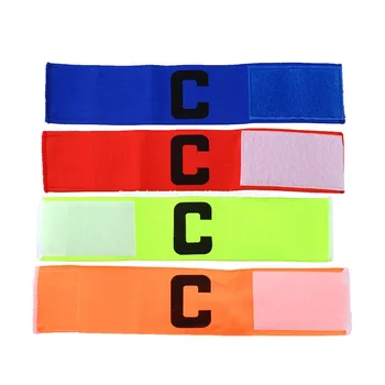 

Football Soccer Fluorescent Captain Armband Flexible Sports Adjustable Player Bands TX005