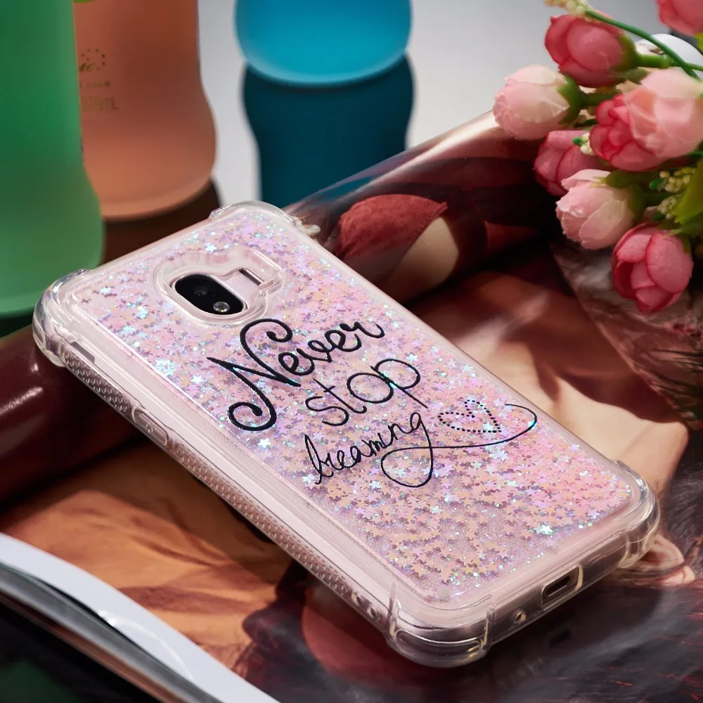 

For Samsung Galaxy J 2 J2 Pro 2018 J250 Case Soft Silicone Quicksand TPU Bling Glitter Phone Case For Samsung J2 2018 Back Cover