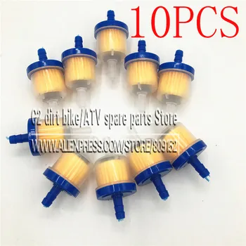 

10pcs/lot Universal Petrol Gas Liquid Fuel Filter Tough Plastic Mini Fuel Filter For Scooter Motorcycle Motorbike Car Dirt Bike