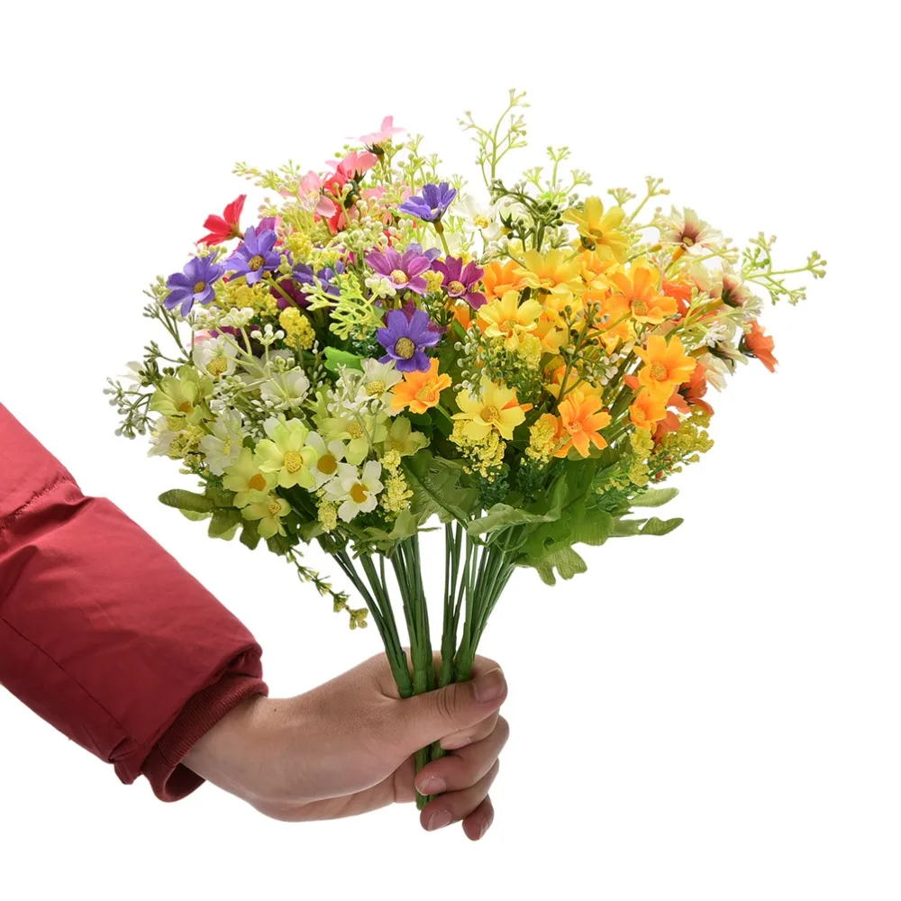 

Daisy silk flower decorative plastic Wild flower artificial Aquatic plants sunflower Home Wedding Party Decoration