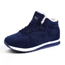 MAYLEN HUGHES Unisex Man Boot Fashion Men Winter Snow Boots Keep Warm Boots Plush Ankle Work