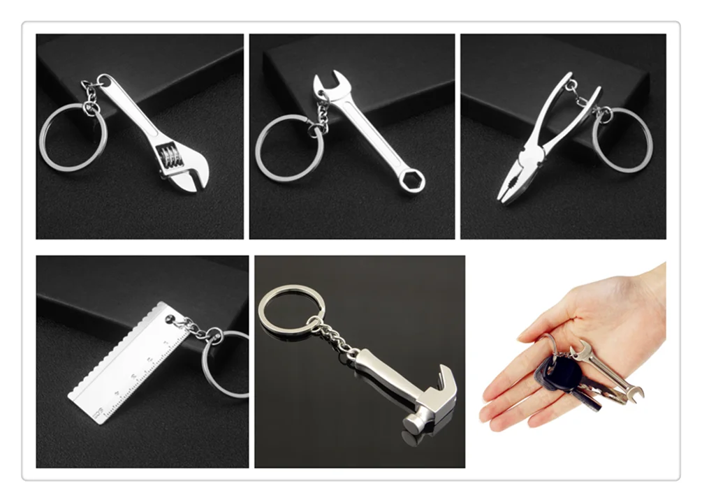 

Car shape pendant tool key chain chain wrench mini keychain for Renault Megane Kadjar EZ-GO Captur Arkana Zoe