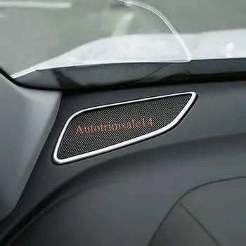 

2*Steel Silver Inner Front Center Speaker Cover Trim for Chevrolet Equinox 2018