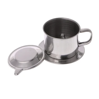 

Vietnamese Coffee Filter Stainless Steel Maker Pot Infuse Cup Serving Delicious