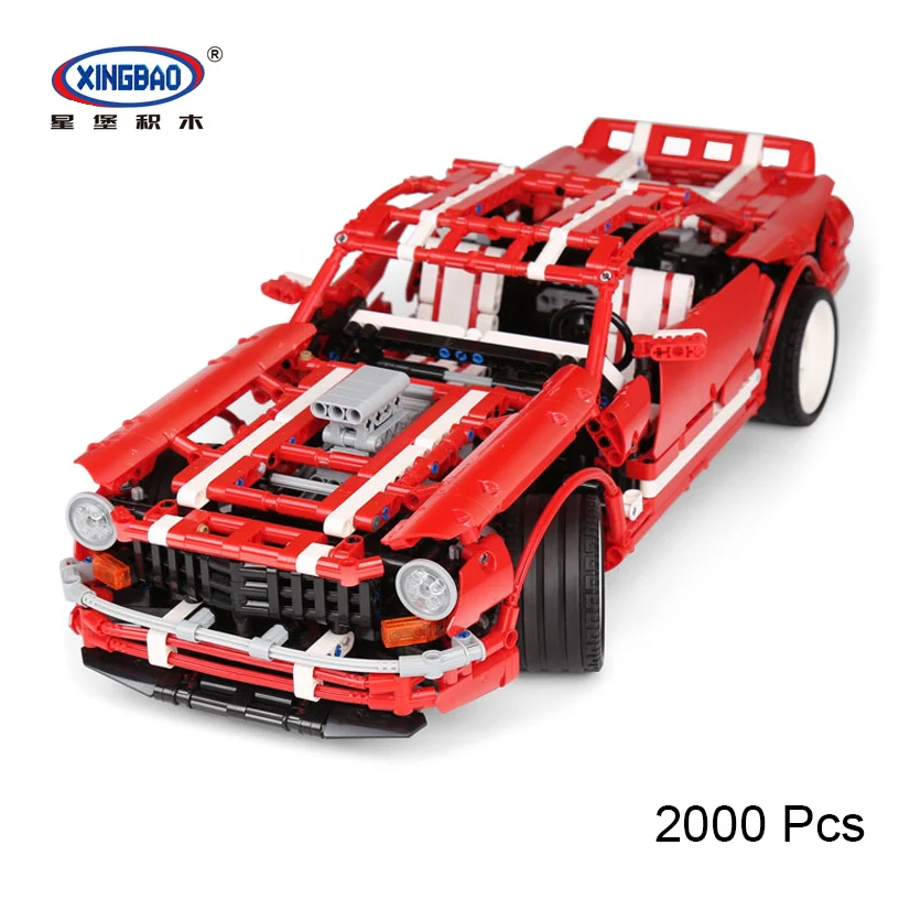 

XingBao 07001 Creative MOC Series Muscle Super Car Children Educational Toys Building Blocks Bricks Model 2000 Pcs
