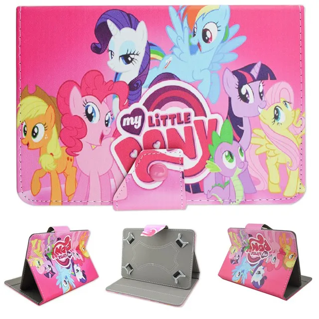 

3D Kid Cute Color Printing My Little Pony Filp Stand Leather Universal Case Cover For Universal 7"-7.9"inch Tablet Pc