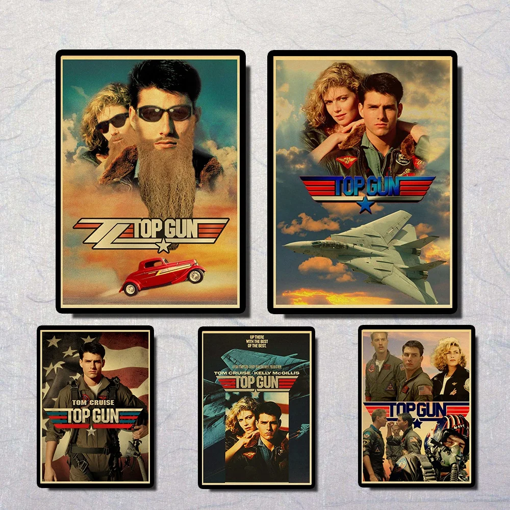 

Top Gun Tom Cruise Kelly McGillis Vintage Paper Poster Wall Painting Home Decoration 42X30 CM 30X21 CM