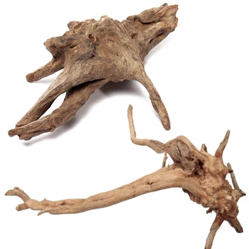 

2pcs Natural Dead-Wood Sinking Wood Driftwood Root Trunk Aquarium Fish Shrimp Habitat Tank Landscaping Water Grass Attachment