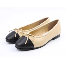 flats women genuine sheepskin leather casual shoes really leather sole to quality lady luxury brand designer flats women