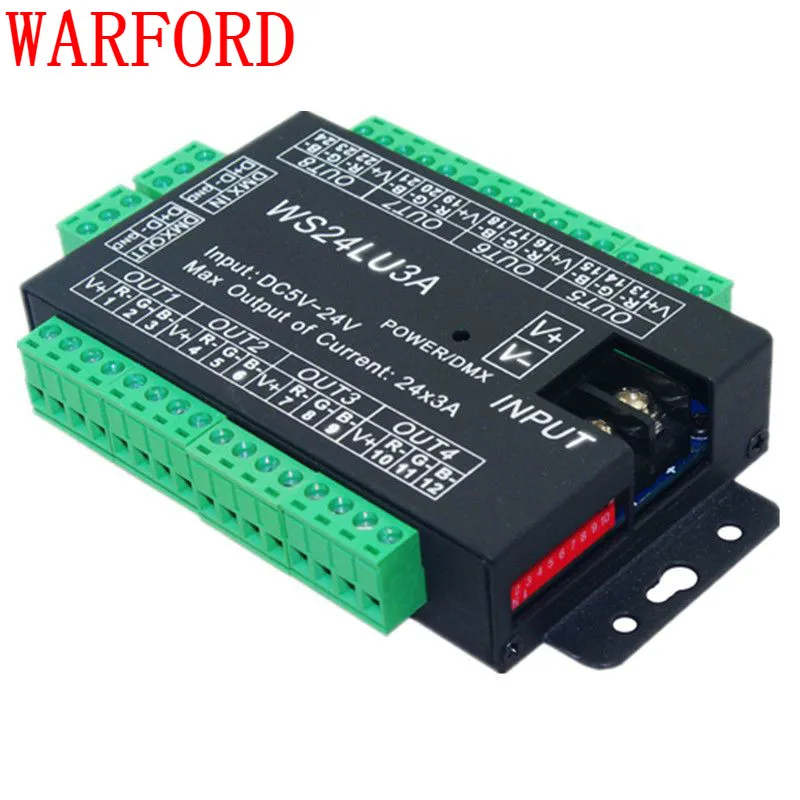 

DC5-24V DMX512 led decoder Constant voltage common anode RGB controller for led strip light