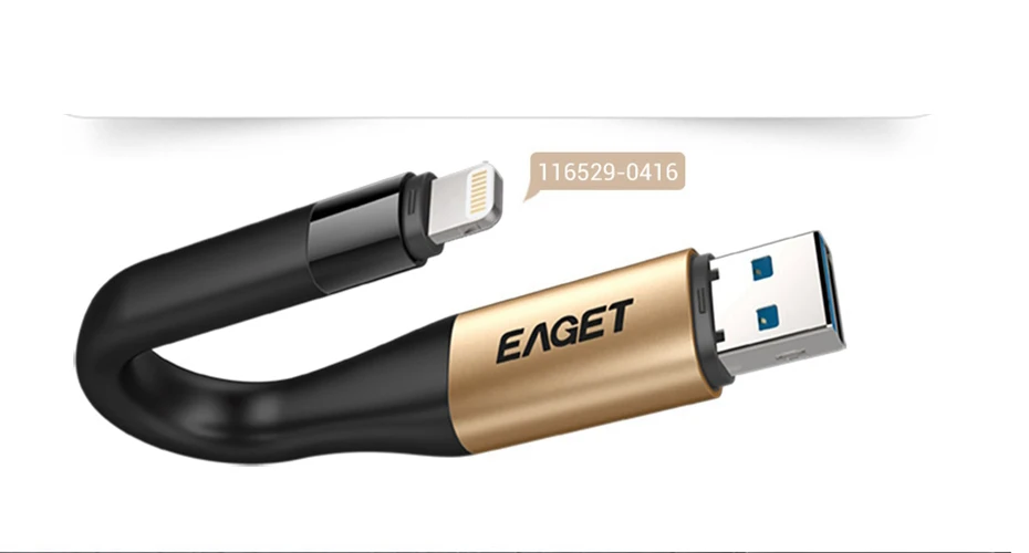 EAGET USB флешка USB 3,0 64 г 2 в 1 MFI Сертифицированный г 128 г OTG ручка привода зарядки флешки Memory Stick для Lightning для iPhone